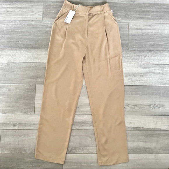 Reformation Lucas Pant Khaki Pleated - Picture 8 of 12